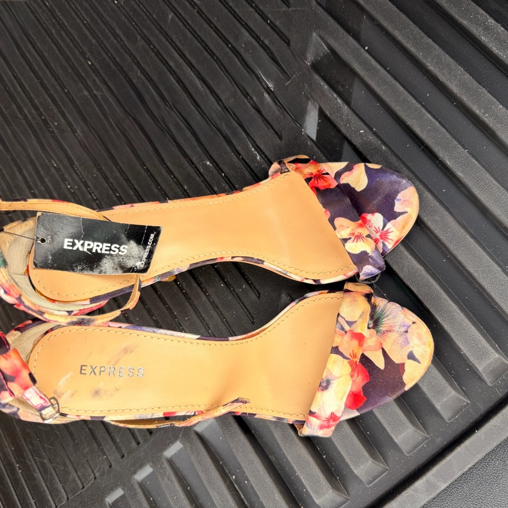 Express Women's Floral Heels - Multicolor